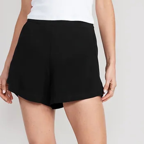 Old Navy Black High-Waisted Playa Soft-Spun Shorts Size Large, NWT! - Picture 2 of 6